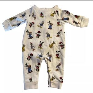 Janie and Jack X Disney Unisex Mickey & Friends French Terry Romper 0-3 months